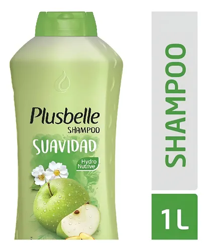Shampoo Plusbelle 1L Suavidad Manzana Verde