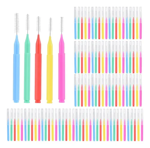 Brush Interdental Pieces 100 Dental Brushes Tool Oral Care