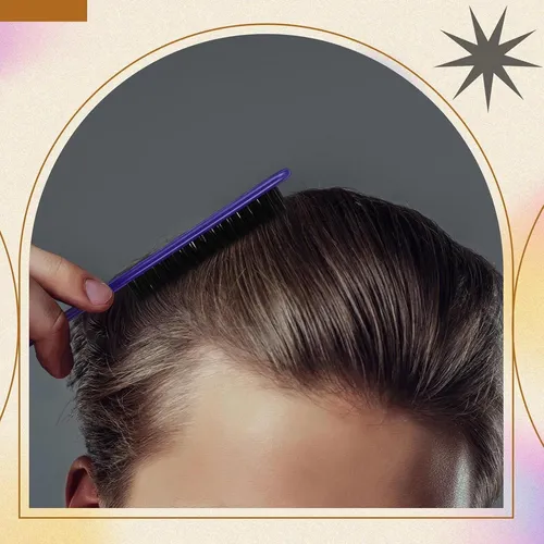 Set Cepillos Peinar Cabello Bristle Yiyiring Morado