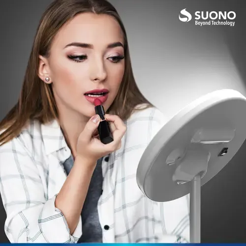 Espejo Maquillaje Luz Led Touch Usb Regulable Color Rosa Color Del Marco Rosa