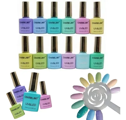 Kit Esmaltes Semipermanentes Uv Cabina Lima Primer Base Top