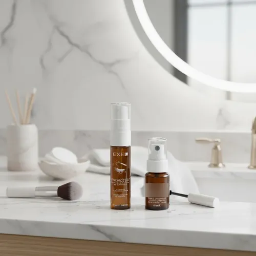 Set Promoter Fortalecedor Cejas Y Pestañas Espuma+spray Exel