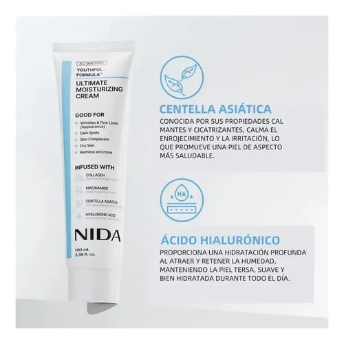 Crema Hidratante Nida Youthful Formula Ultimate Centell Y Pa