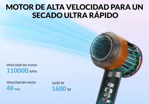Secador De Pelo 5 En 1 Frio Calor Accesorios 1600w