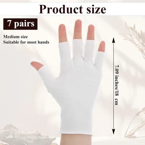 Guantes Blancos De Algodón Hidratantes Para Manos Secas