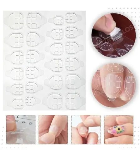 Sticker Adhesivo Pegamento Para Tips Uñas Postizas Cinta