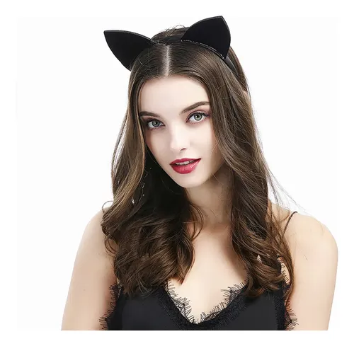 3 Diademas Navideñas Con Orejas De Gato Para El Pelo, Creati