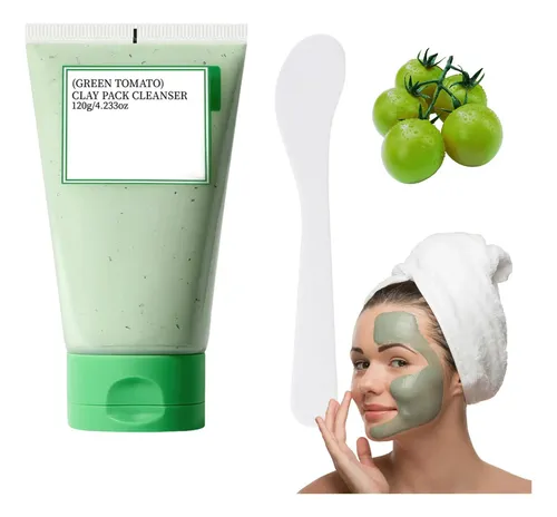 Xmascarilla De Arcilla Verde Con Cuchara Limpieza Facial 120