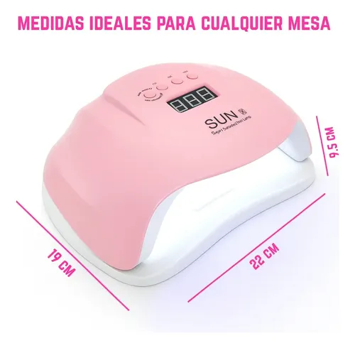 Cabina De Uñas Led Uv Con Base Desmontable 80w
