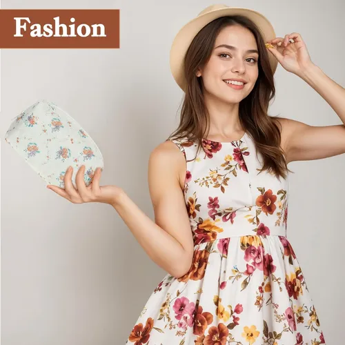 Bolsa De Maquillaje Mbaiyo, 10 Unidades, Diseño Floral, 16 X