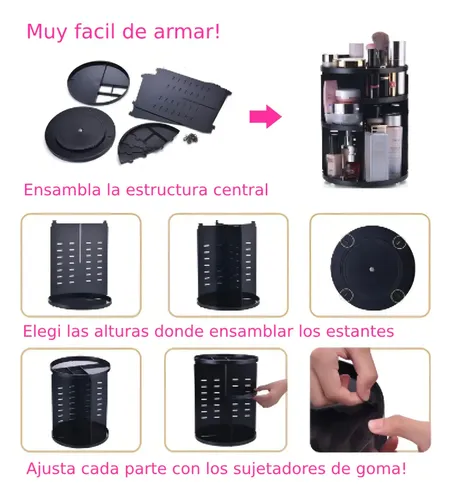Organizador Porta Cosméticos Giratorio Plástico Giro 360