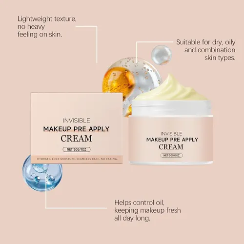 2 Paquete, Crema Prebase Invisible Maquillaje,poros Faciales