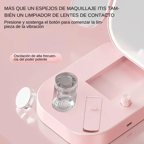 Espejo Maquillaje Led Luz 3 Modos Aumento 10x Recargable Usb