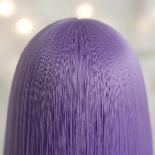 Peluca Lace Front Adiolacba Premium Símil Natural 70 Cm Tamaño De La Base Regulable Tono Lavanda