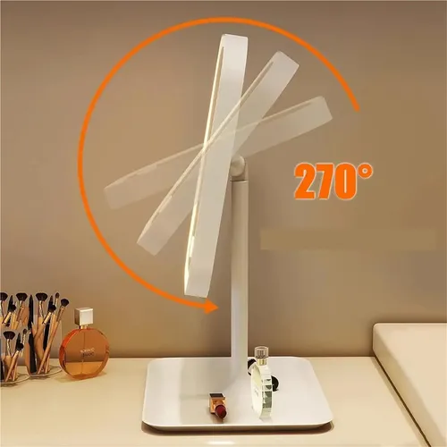 Espejo De Maquillaje Led Recargable Con Intensidad Regulable
