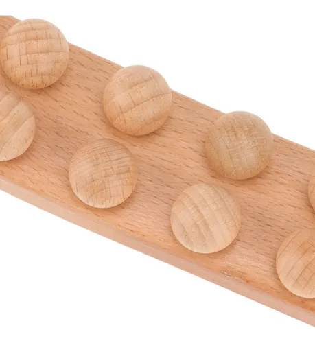 Barra Enrollable De Madera De Haya, Doble Hilera, 20 Perlas,