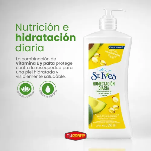 Crema Corporal St. Ives Humectación Diaria 350ml Dosificador