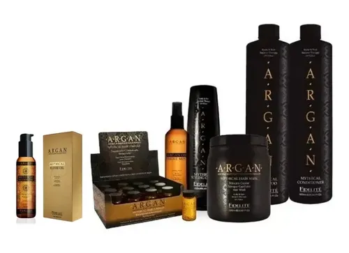 Shamp Acond Mascara Crema Ampolla Brillo Elix Argan Fidelite