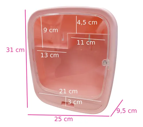 Organizador Colgante Cosmético Pared Baño Estante Tapa Cajon