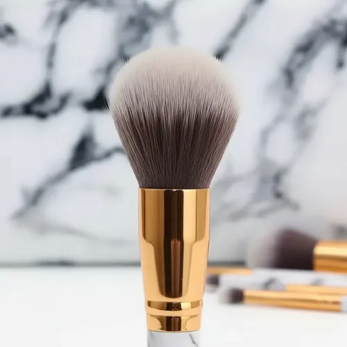 Set De 10 Brochas De Maquillaje Mármol Con Estuche Drb-10