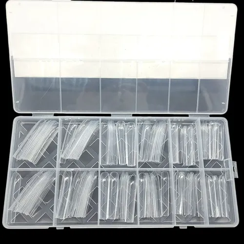 Pack X120 Tips Cuadradas Xxl Soft Gel Transparentes Mely