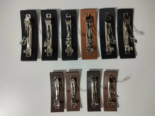 10 Hebillas Para El Pelo Artesanales Marquetería