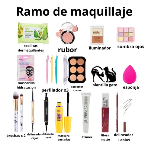Ramo De Maquillaje Completo Profesional Ideal Regalo Navidad