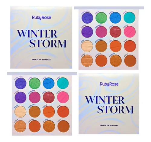 Paleta 16 Sombras Mixtas Ojos Winter Storm Ruby Rose Hb-f540 Color
