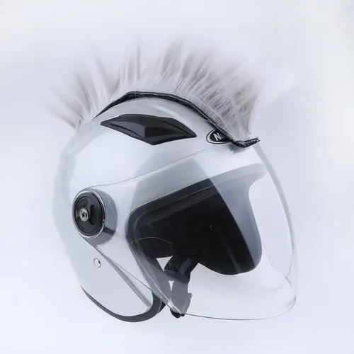 Peluca Casco À Moto Punk Trajes Decoracion De Cascos Gris