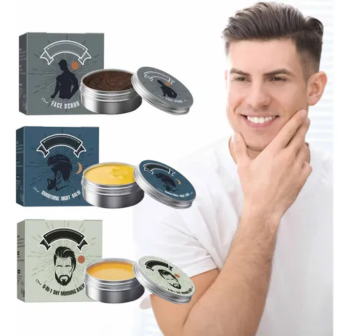 Set De Cuidado Facial Con Crema, Exfoliante Y Humectante