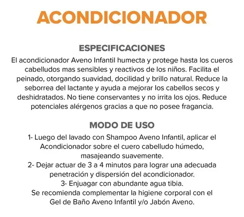 Aveno Infantil Acondicionador X 250ml
