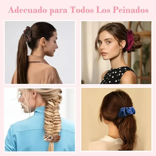 M42 12 Piezas Lazos De Terciopelo Para El Pelo,lazos Para Mu