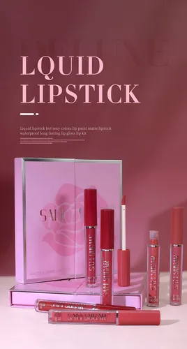 Juego De Brillos Labiales Mate De Terciopelo, 6 Unidades, An