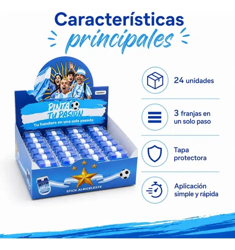 Pintura Facial Argentina Stick Maquillaje Artístico X24