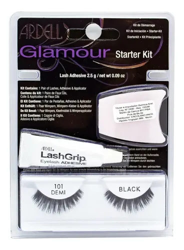 Kit de Pestañas Ardell Glamour Starter con Adhesivo y Aplicador