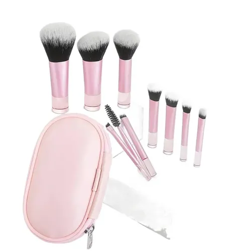 Set De Pinceles De Maquillaje Mano De Cristal Viaje Er