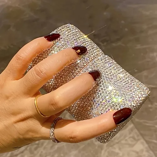 Set De Brochas Con Cubo Brillante De Pedrería – Organizador