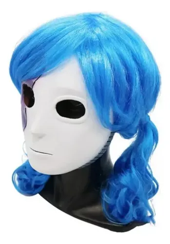 Peluca Azul Sally Face Para Cosplay Sallyface Con /&z