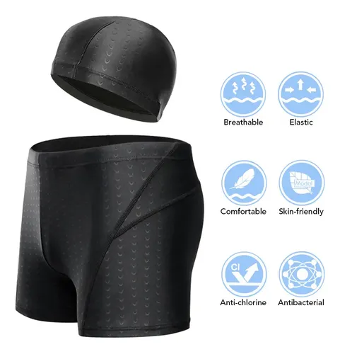 D Pantalones Cortos De Baño De Secado Rápido For Hombre Con