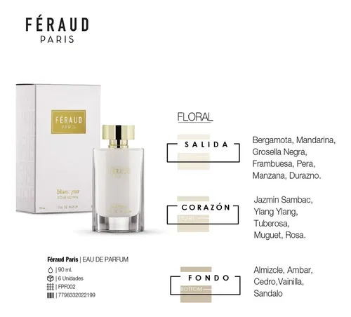 Feraud Paris Blanc Pur Edp 90ml Para Mujer