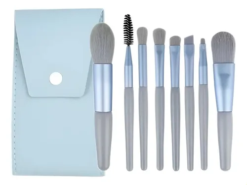 Q* Set Y Brochas Maquillaje 8 Piezas Profesional Estuche