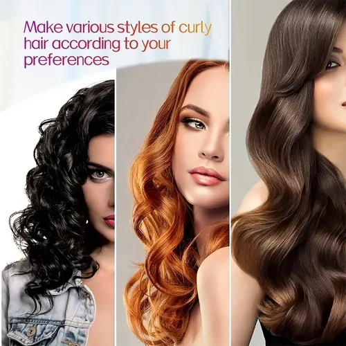 Vincha Satin Para Rulos Sin Calor Cabello Rosa