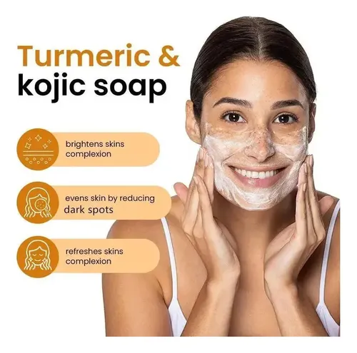 Set 6 Jabones Cúrcuma Y Limón Con Redes