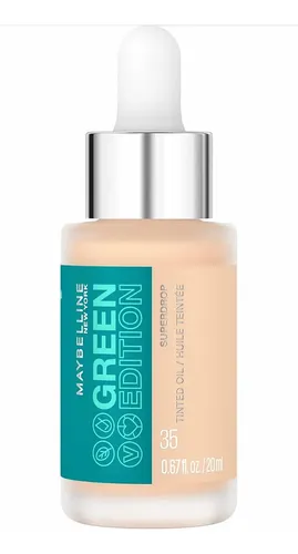 Base Maquillaje Liquida Maybelline Green Edition Tinted Oil Tono 35