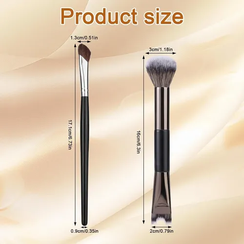 Juego De 3 Pinceles De Maquillaje Boxob Para Contorno Facial