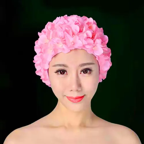 Gorro De Baño De Flores Gorros De Baño Para Pelo Rosa