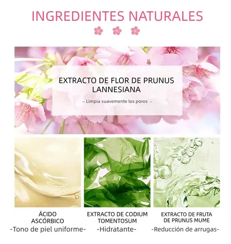 Limpiador Facial Sakura Limpieza Profunda Hidratante Suave