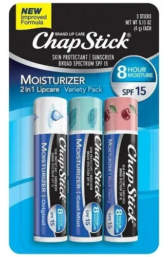 Chapstick Balsamo Labial Moisturizer Variety Pack Fps 15