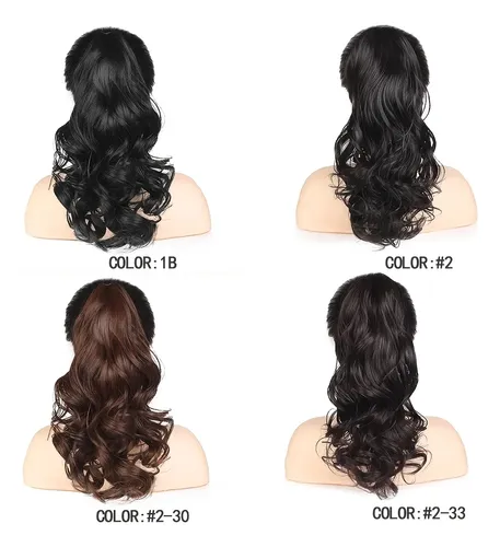Extensiones De Cabello De Cola De Caballo Con Clip De 16