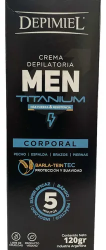 Crema Depilatoria Corporal Depimiel Men Titanium 120g X3 Uni